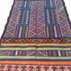 Carpet kilim blue in wool 97x198cm