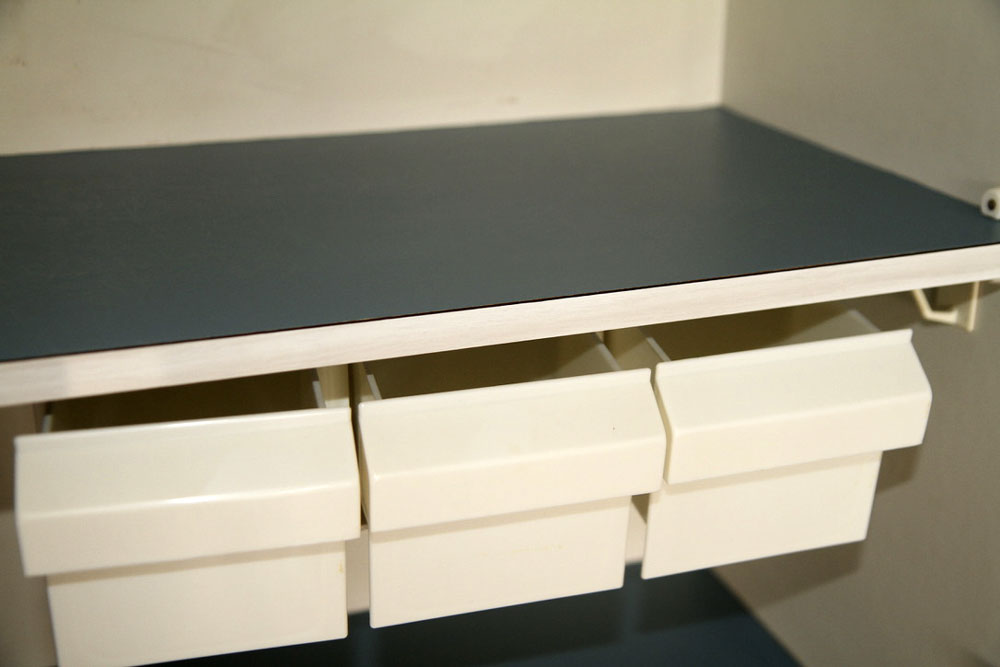 White vintage formica kitchen furniture