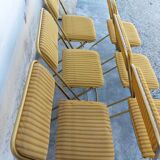 6 folding chairs Lafuma vintage 1970