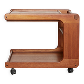 Mid-Cenntury C-Shaped Bar Trolley in Teak by K.T. Møbler