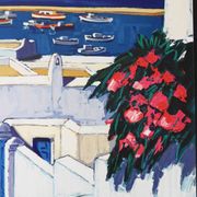 Jean Claude Quilici: Summer in Mykonos, original signed lithograph