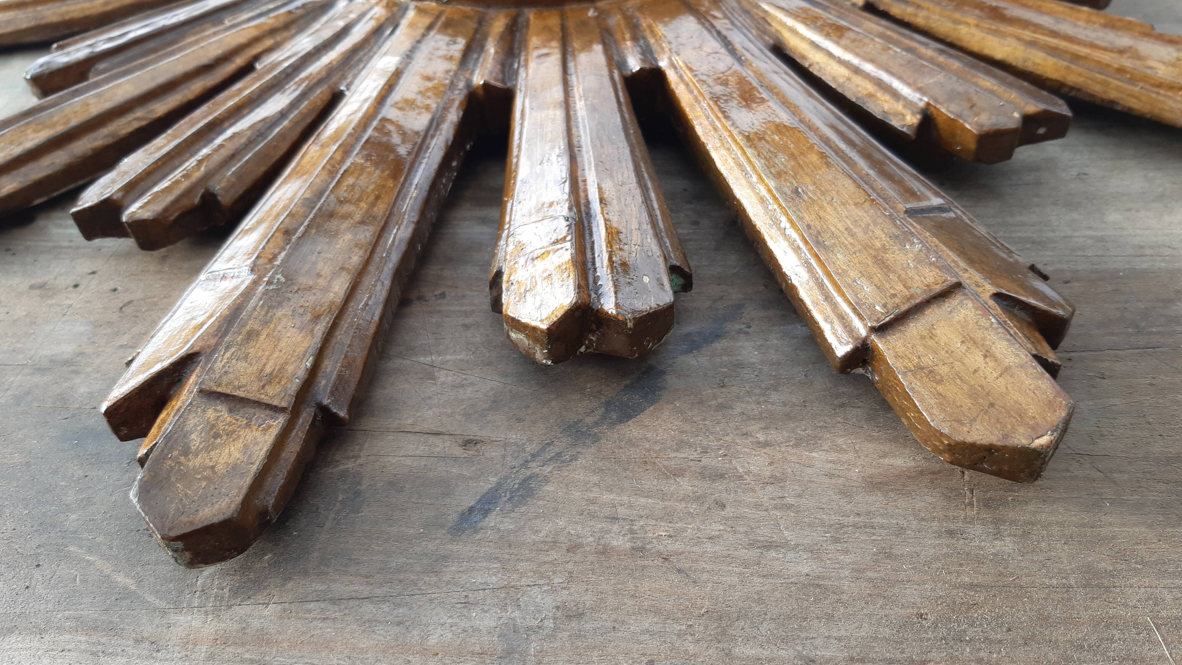 Wooden sun mirror 1950 - 60cm