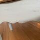Table basse vintage en chêne, forme libre