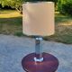 Lamp of the 70s in chrome metal original lampshade