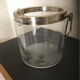 Silver-plated glass and metal champagne bucket
