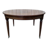 Table à manger ronde en acajou de style Louis XVI 230 cm
