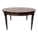 Table à manger ronde en acajou de style Louis XVI 230 cm