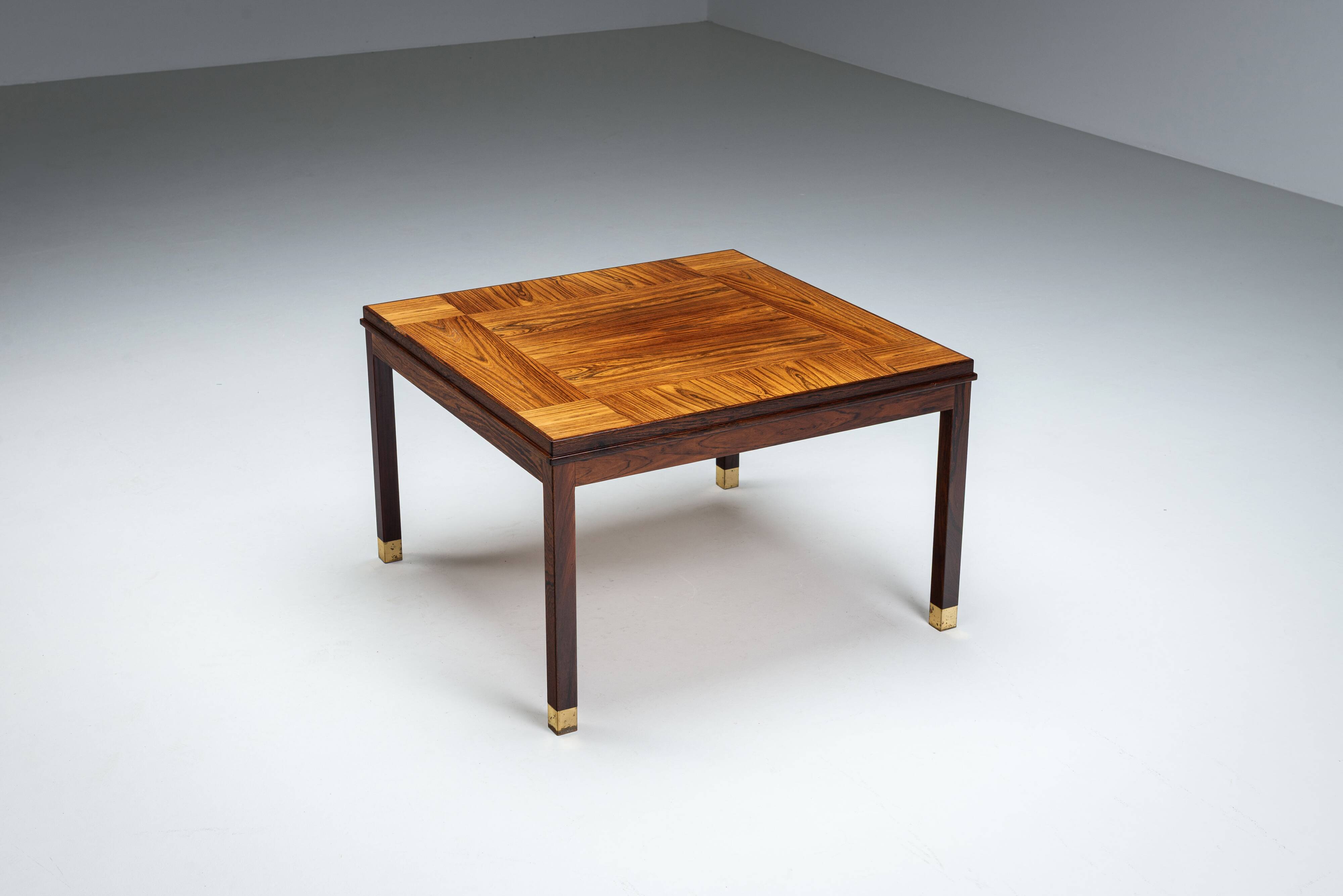 Table basse carrée en palissandre HMB Möbler Rörvik, Suède 1960