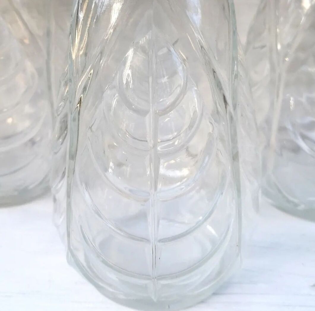 Bulb vase, hyacinth, pressed glass, molded