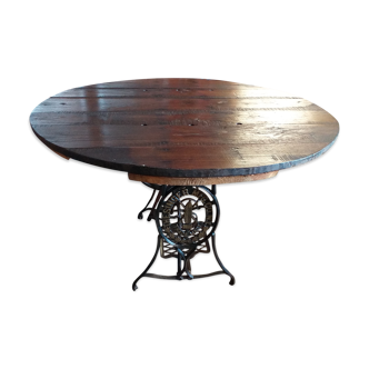 Table ronde style industriel
