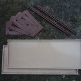 Modular metal wall shelf, vintage 80s