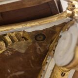 Louis XVI style gilded and lacquered wood console. Circa 1900.