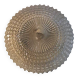 Vintage crystal glass wall ceiling light from the 70s