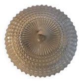 Plafonnier applique verre cristal vintage annees 70