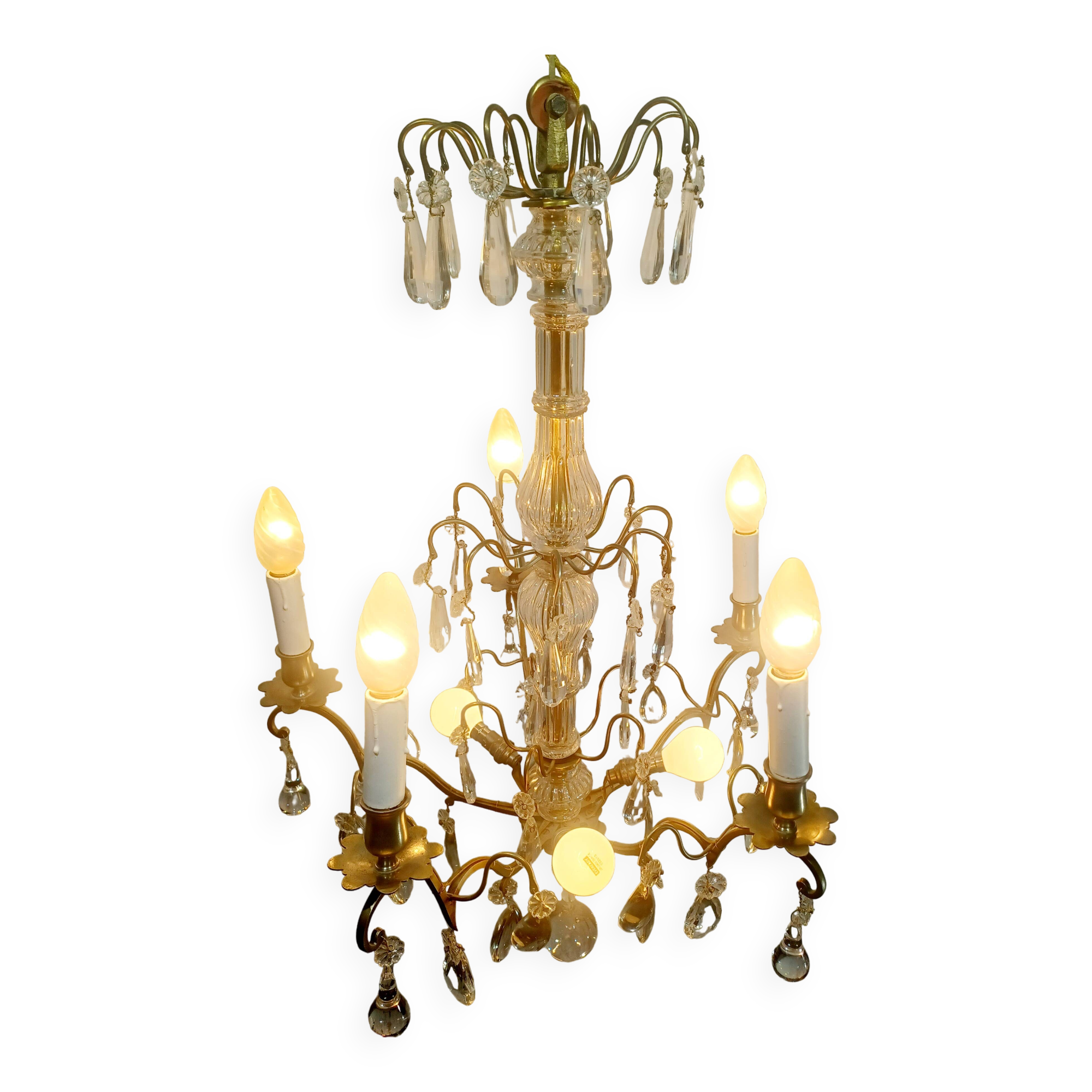 5-light crystal chandelier