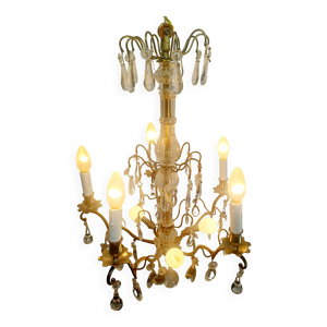 lustre 5 lumières cristal