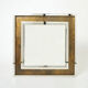 Miroir chrome métal cuivré Industriel par Belgo Chrome 1970 130x130cm
