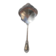 Strawberry spoon or antique Art Nouveau fruit salad in silver metal.