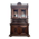 Renaissance Style Library Buffet In Carved Solid Walnut
