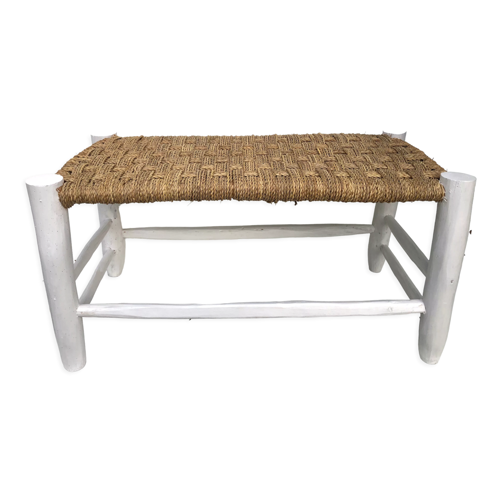 Wooden bench and rope