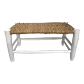 Wooden bench and rope