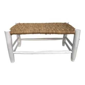 Wooden bench and rope