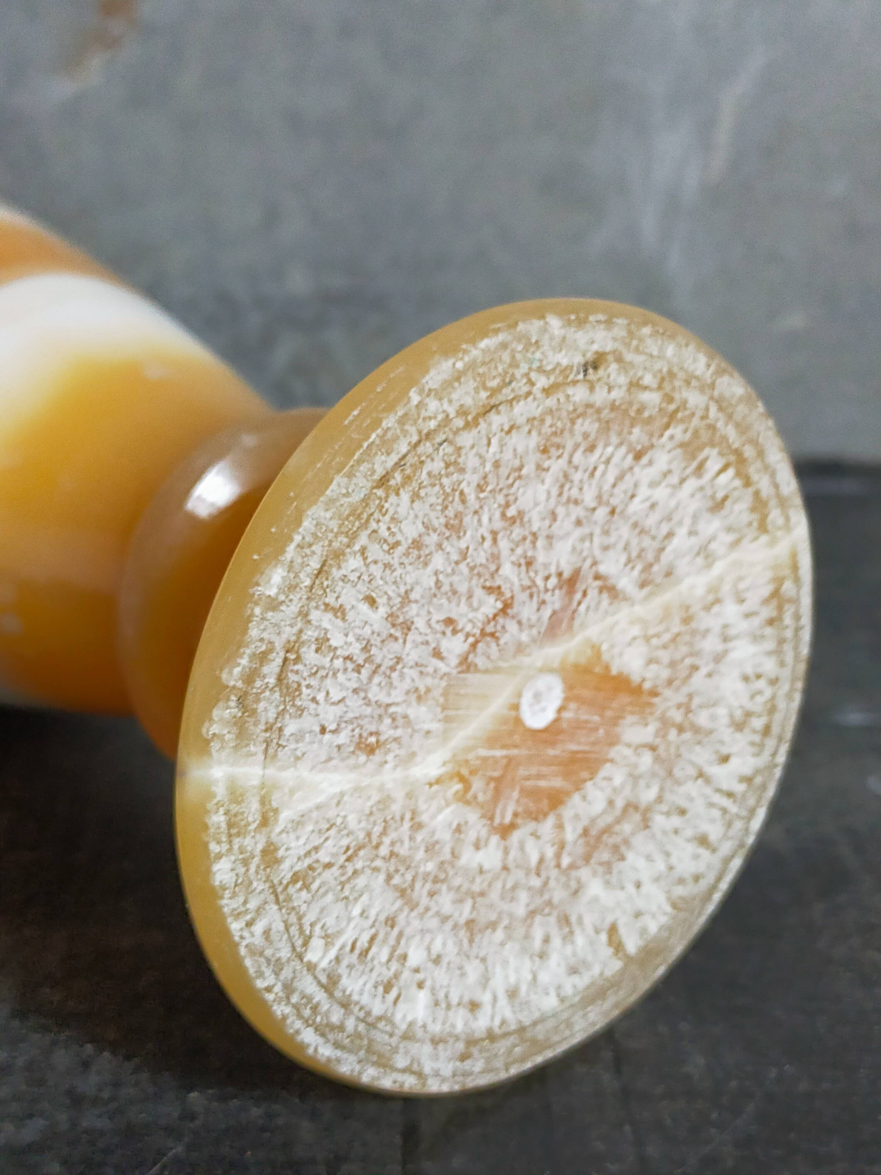 Baluster vase in real vintage honey onyx stone 25 cm