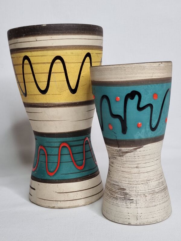 Deux vases Scheurich West Germany assortis