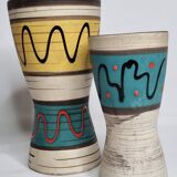 Two matching Scheurich West Germany vases