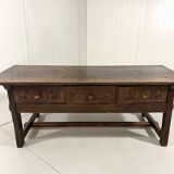 Brutalist antique Spanish coffee table