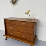 Ancienne commode vintage design français des années 50 pieds compas