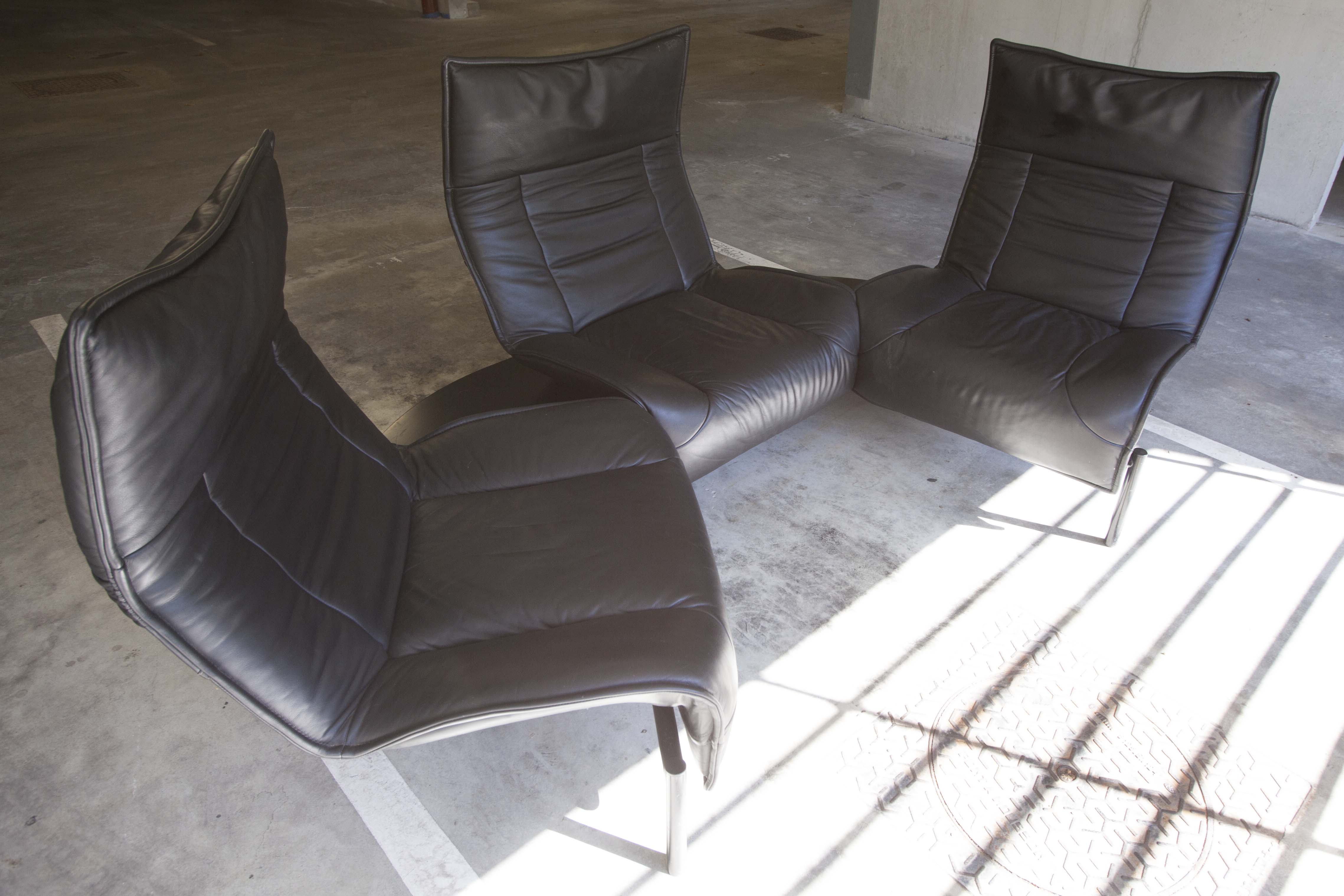 Leather sofa model "Veranda" Vico Magistretti for Cassina