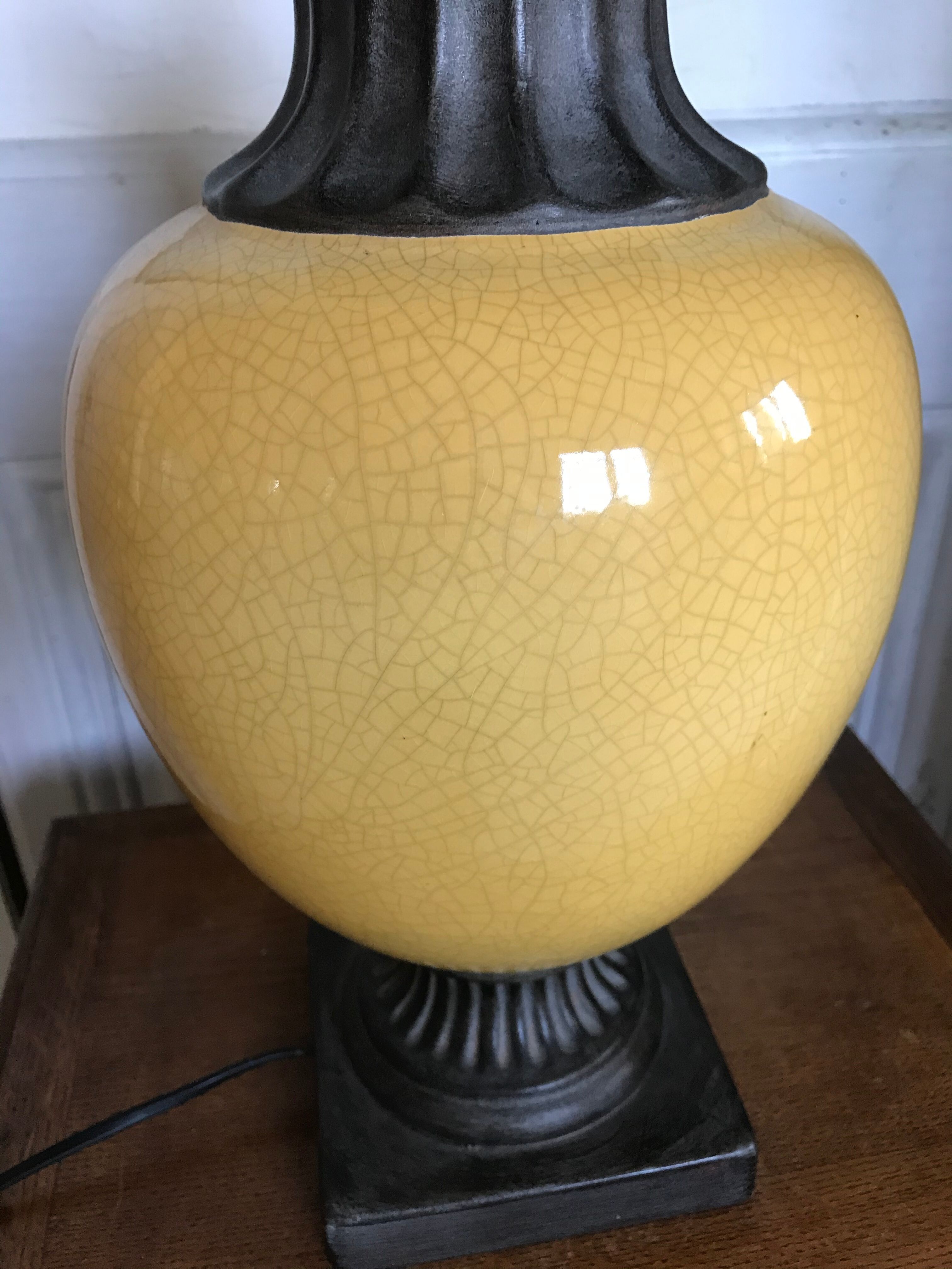 Vintage cracked ceramic lamp
