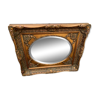 Miroir en bois doré et sculpté debut 20 eme