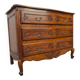 Curved commode in Louis XV style made of cherry wood.