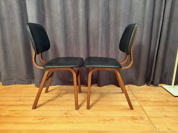 Pair of Borge Mogensen-style chairs, Denmark, 1960s