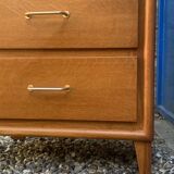 Vintage chest of drawers with oak compass legs, 1950s