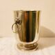 Silver-plated champagne bucket with lion heads from the 20th century, stamped.