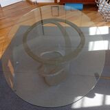 Iron flower table by Maurice Barilone