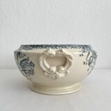 Soupière ancienne en terre de fer « Tulipes » Gien