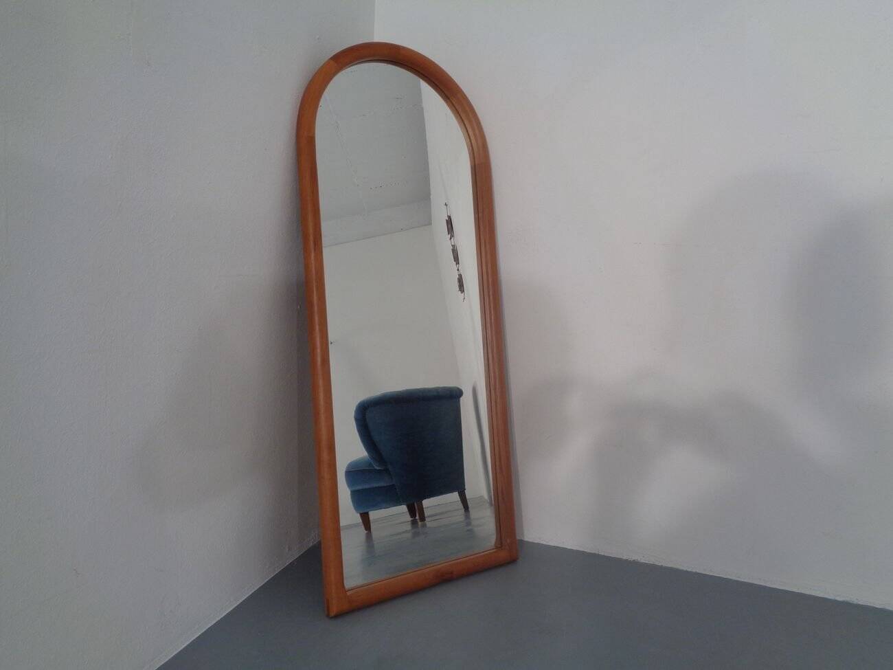 Large Cathedral Teak Mirror by Kai Kristiansen for Vildbjerg Møbelfabrik, 1960s