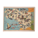 Old illustrated map of Brittany - JP Pinchon