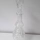 Ancienne carafe en verre structuré moulé + bouchon (année 60)