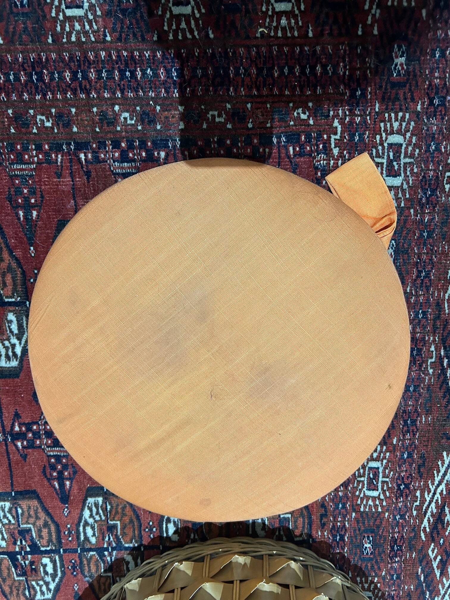 1970 wicker chest pouf