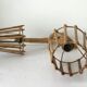Double-branched rattan wall sconce