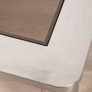 Vintage 60's table in chromed metal and glass, italian design