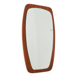 Grand miroir scandinave teck forme libre 1960