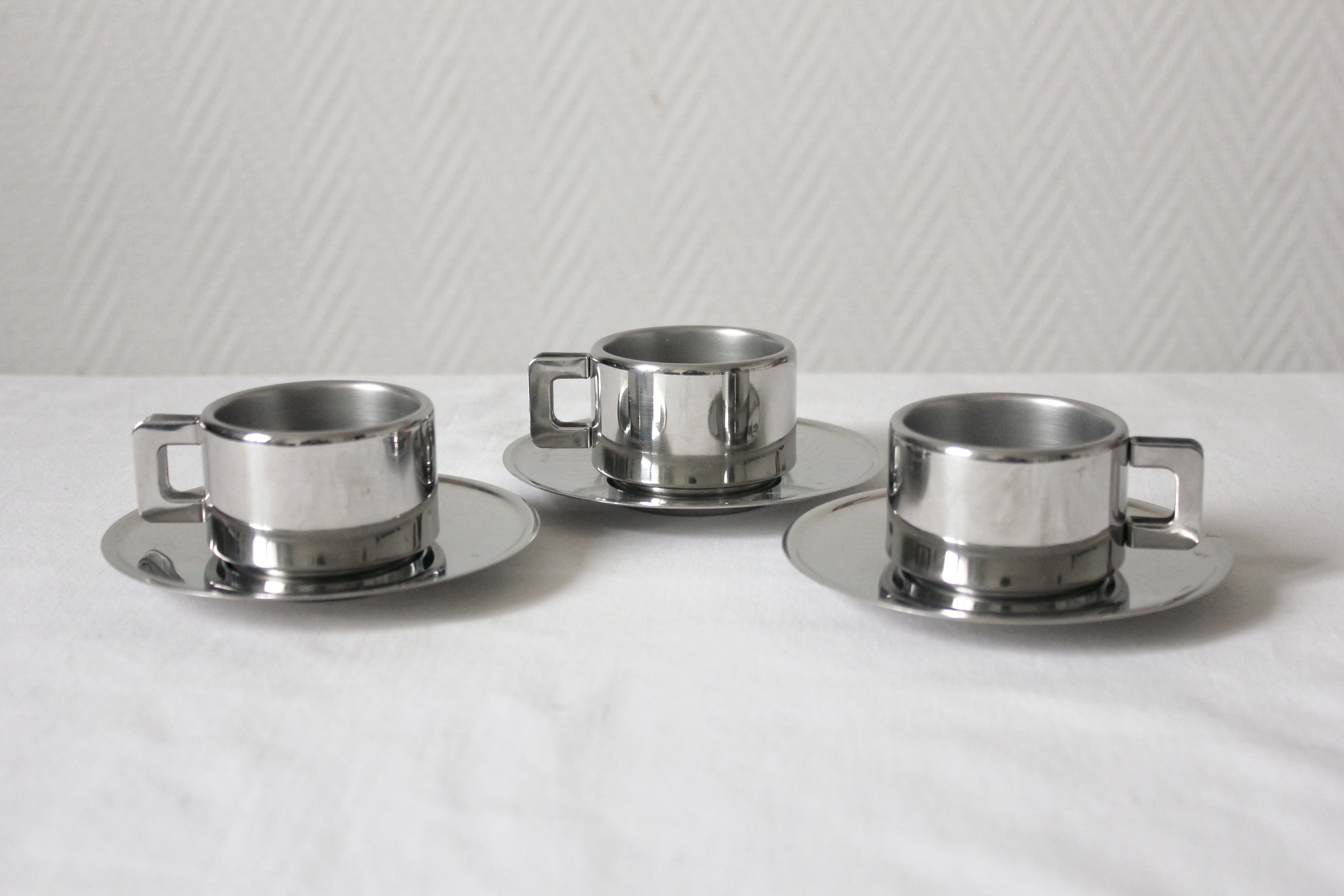 3 cups STO Casalinghi Italian design 70s