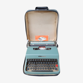 Machine à écrire Olivetti Lettera 32 bleue