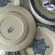 6 dessert plates ironstone J. Vieillard Bordeaux "Garland"